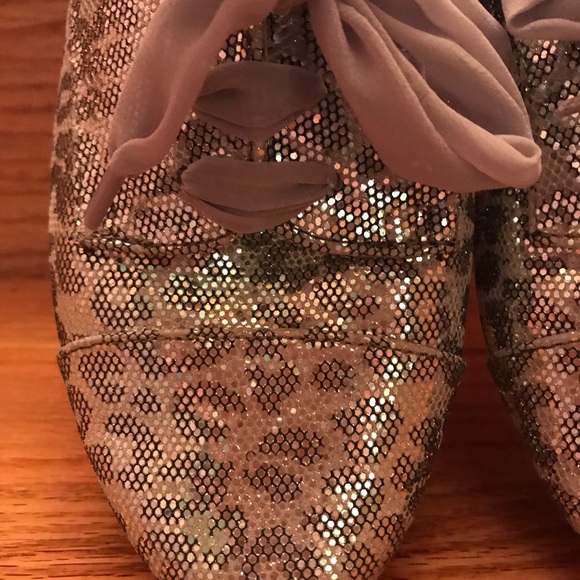 🖤WORN TWICE Glitter Leopard Ballet Flats🖤 - Picture 3 of 4